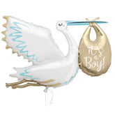 Jumbo Stork It’s A Boy Foil Balloon - The Party Room